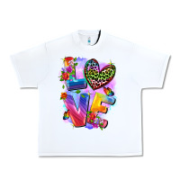 White Love pride Urban Heavy Tee - FaDigitalArtStudio