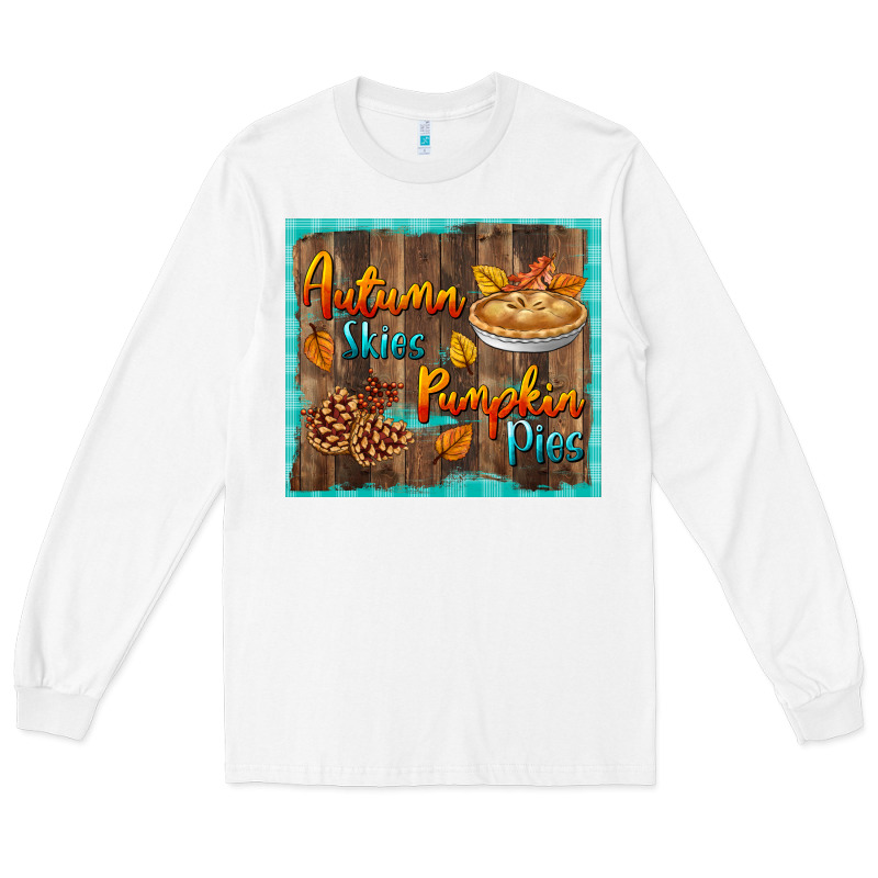 Autumn Skies Pumpkin Pies Tumbler Long Sleeve Tee by BundleAndBundleShop | Teevron
