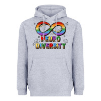 Heather Grey neurodiversity Heavyweight Hoodie - JahusDesignShop