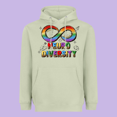 Neurodiversity Heavyweight Hoodie Designed By Jahusdesignshop