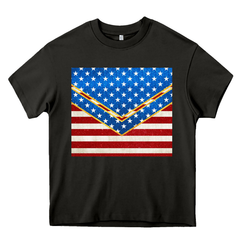 Glitter American Flag Heavy Core Tee by TumblerDesignByShophia | Teevron