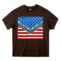 Chocolate Brown glitter american flag Heavy Core Tee - TumblerDesignByShophia
