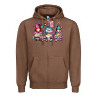 Chestnut nurse gnomes Zipper Hoodie - AdoDesignShop