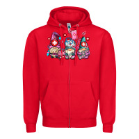 Red nurse gnomes Zipper Hoodie - AdoDesignShop