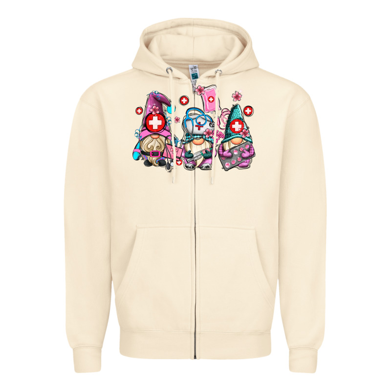 Nurse Gnomes Zipper Hoodie by AdoDesignShop | Teevron