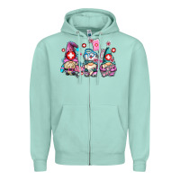 Seafoam nurse gnomes Zipper Hoodie - AdoDesignShop