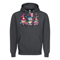 Smoke nurse gnomes Zipper Hoodie - AdoDesignShop