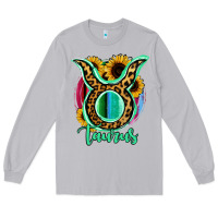 Moon Dust Taurus Zodiac Sign Sunflower Leopard Serape Long Sleeve Tee - RanaPortraitStore