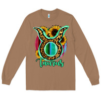 Toasted Coconut Taurus Zodiac Sign Sunflower Leopard Serape Long Sleeve Tee - RanaPortraitStore