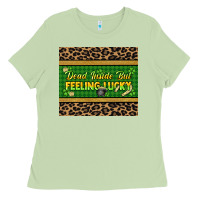 Matcha Dead inside but feeling lucky 20oz skinny tumbler Ladies Tee - HowdyJamesFarm