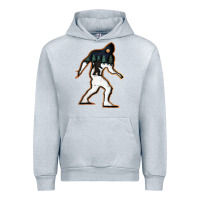 Heather Grey bigfoot wood layered christmas Urban Hoodie - DesigneFamous