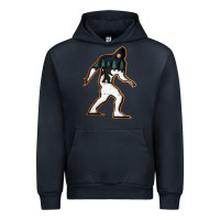 Navy bigfoot wood layered christmas Urban Hoodie - DesigneFamous