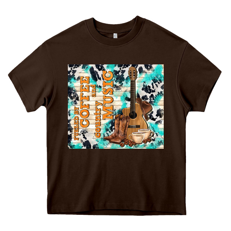 Fueled By Coffee And Country Music Heavy Core Tee by TumblerDesignByShophia | Teevron