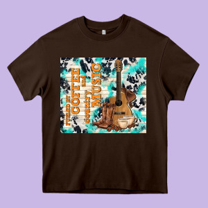 Fueled By Coffee And Country Music Heavy Core Tee Designed By Tumblerdesignbyshophia