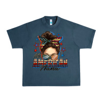 Midnight Navy All American nana messy bun Urban Heavy Tee - FaDigitalArtStudio