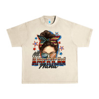 Sandshell All American nana messy bun Urban Heavy Tee - FaDigitalArtStudio