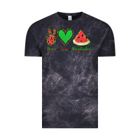 Cloud Black Peace Love Watermelon Vintage Tee - Jasminsmagicworld