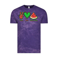 Cloud Purple Peace Love Watermelon Vintage Tee - Jasminsmagicworld