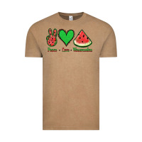 Vintage Coffee Peace Love Watermelon Vintage Tee - Jasminsmagicworld