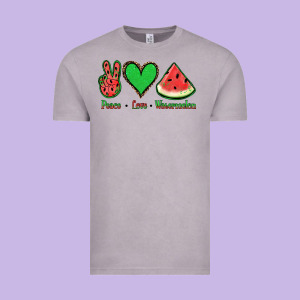 Peace Love Watermelon Vintage Tee Designed By Jasminsmagicworld