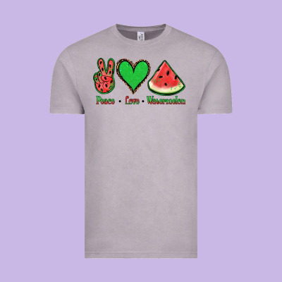 Peace Love Watermelon Vintage Tee Designed By Jasminsmagicworld
