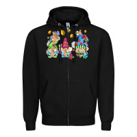 Black easter gnome with eggs Zipper Hoodie - AdoDesignShop