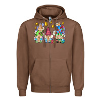 Chestnut easter gnome with eggs Zipper Hoodie - AdoDesignShop