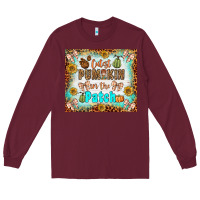 Burgundy cutest pumpkin in the patch Long Sleeve Tee - BundleAndBundleShop
