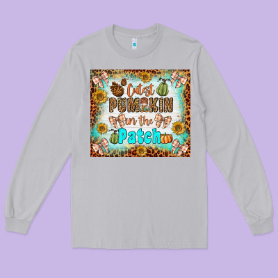 Cutest Pumpkin In The Patch Long Sleeve Tee Designed By Bundleandbundleshop