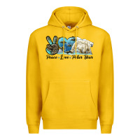 Lemon peace love polar bear Premium Hoodie - LillyAllenDesigns