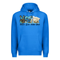True Royal peace love polar bear Premium Hoodie - LillyAllenDesigns