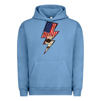 Pigment Pebble Blue Lightning Bolt Urban Hoodie - JahusDesignShop
