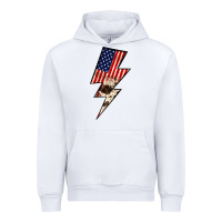 White Lightning Bolt Urban Hoodie - JahusDesignShop
