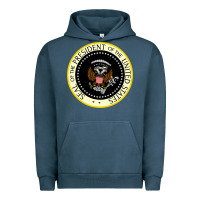Pigment Midnight Navy fake seal of the president of the united states Urban Hoodie - DesigneFamous