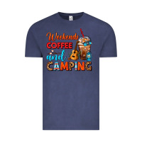 Vintage Denim weekends coffee and camping frappe coffee Vintage Tee - FaDigitalArtStudio
