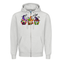 Dove Grey halloween gnomes Zipper Hoodie - AdoDesignShop