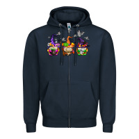 Navy halloween gnomes Zipper Hoodie - AdoDesignShop
