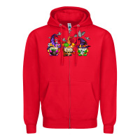 Red halloween gnomes Zipper Hoodie - AdoDesignShop