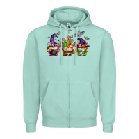 Seafoam halloween gnomes Zipper Hoodie - AdoDesignShop