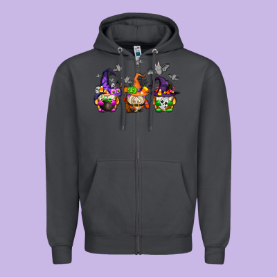 Halloween Gnomes Zipper Hoodie Designed By Adodesignshop