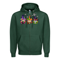 Sports Green halloween gnomes Zipper Hoodie - AdoDesignShop