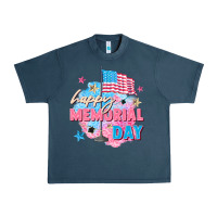 Midnight Navy Happy Memorial Day Urban Heavy Tee - FaDigitalArtStudio