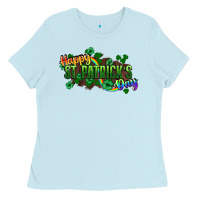 Baby Blue Happy St. Patrick's Day Ladies Tee - HowdyJamesFarm