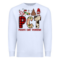 White pct patient care technician  christmas Premium Sweatshirt - JahusDesignShop