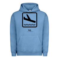 Pigment Pebble Blue sully movie silhouette Urban Hoodie - DesigneFamous