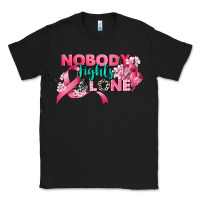Black nobody fights alone cancer awareness Classic Tee - CowGirlArtShop
