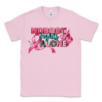 Bubblegum Pink nobody fights alone cancer awareness Classic Tee - CowGirlArtShop