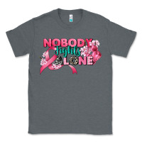 Charcoal Heather nobody fights alone cancer awareness Classic Tee - CowGirlArtShop