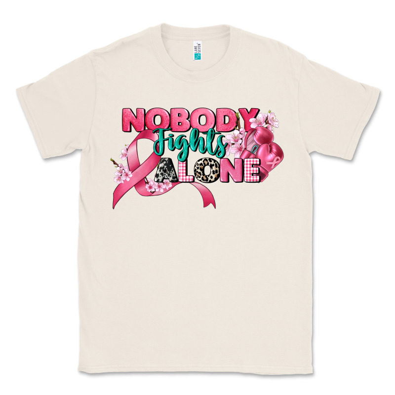 Nobody Fights Alone Cancer Awareness Classic Tee by CowGirlArtShop | Teevron