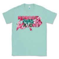 Seafoam nobody fights alone cancer awareness Classic Tee - CowGirlArtShop